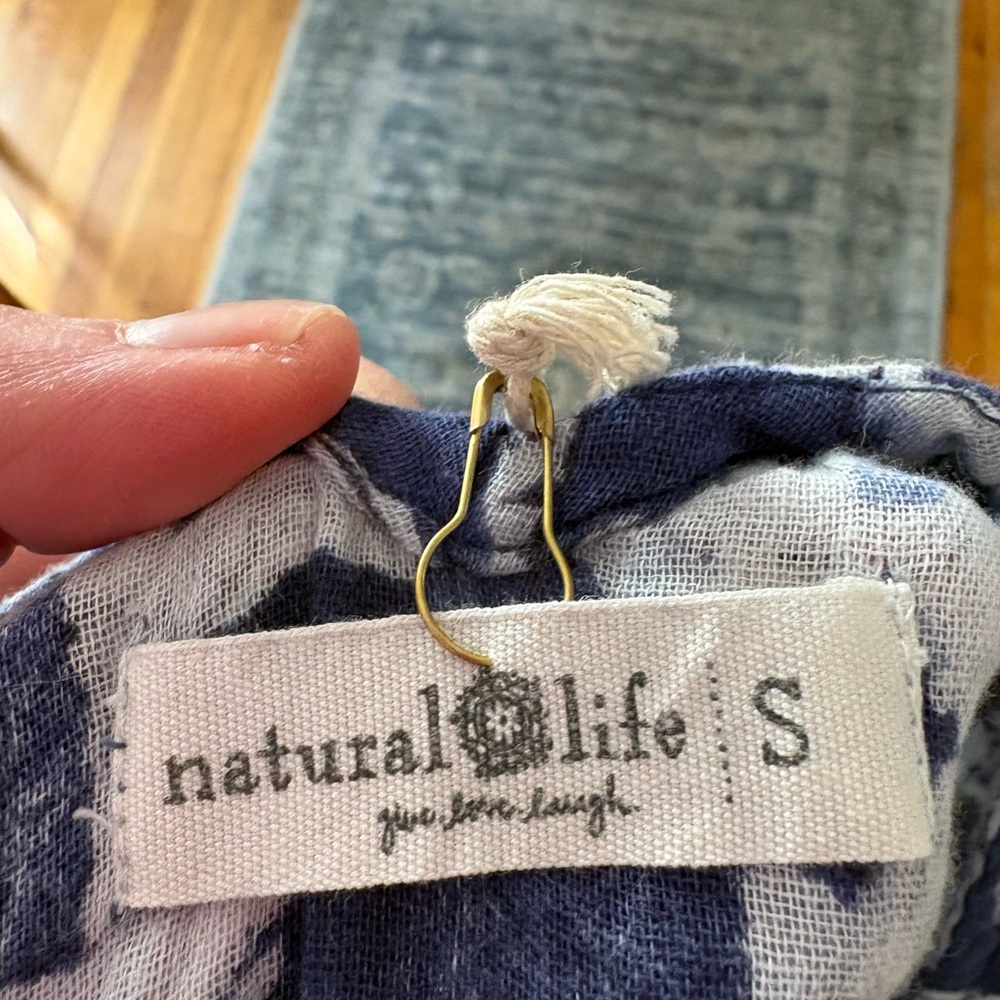 NATURAL LIFE Navy Blue and White Floral Maxi Dress - Picture 5 of 6